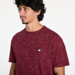 Tričko Tommy Jeans Regular Badge Tee Deep Rouge M