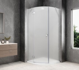 POLYSAN - GLOBE CHROME štvrťkruhová sprchová zástena 900x900, matné sklo, ľavá GB2690MLC
