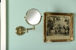 SAPHO - Závesné kozmetické zrkadlo, priemer 140, obojstranné, bronz XP012