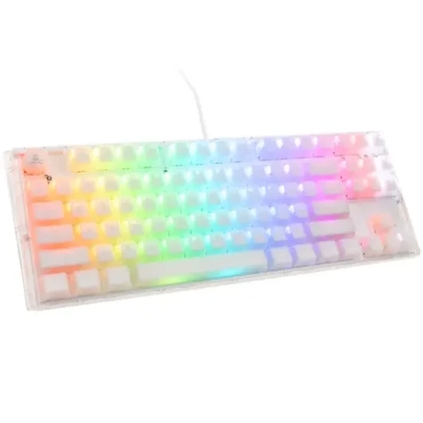 Ducky One 3 Aura White TKL Cherry MX Red US biela / Herná klávesnica / podsvietená / USB-C / US layout (DKON2187ST-RUSPDAWWWWC1)