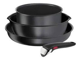 TEFAL Ingenio Daily Chef L7629453 čierna / Sada riadu / 4 ks / hliník / odnímateľná rukoväť (L7629453)