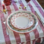 Strömshaga Keramický tanier Marion Clover Red Ø 19,5 cm