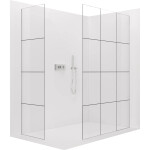 CERANO - Sprchová zástena Walk-in Crystal TL/P - 8 mm - bezvzperový systém - chróm, industriálne sklo - 150x110x200 CER-8050BD4836