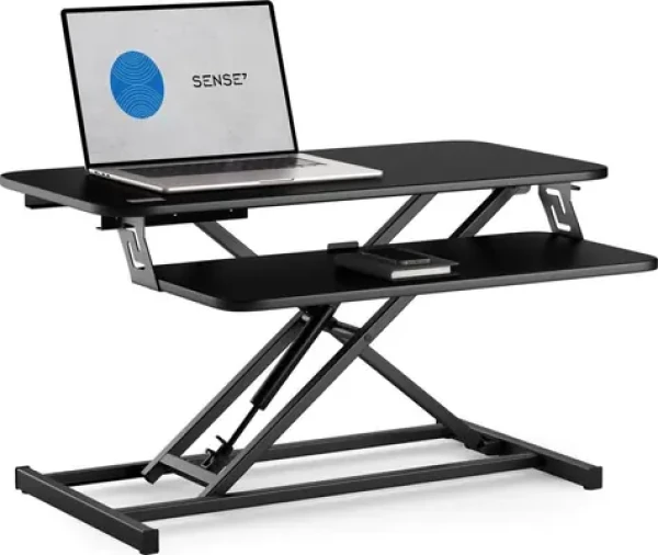 SENSE7 Pracovný stôl čierna / Konvertor na stôl s nastaviteľnou výškou / nosnosť 13kg (5902659845061)