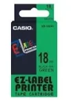 Casio originálna páska do tlačiarne štítkov Casio XR-18GN1 / čierna tlač / zelený podklad / nelaminovaná / 8m / 18mm (XR-18GN1)