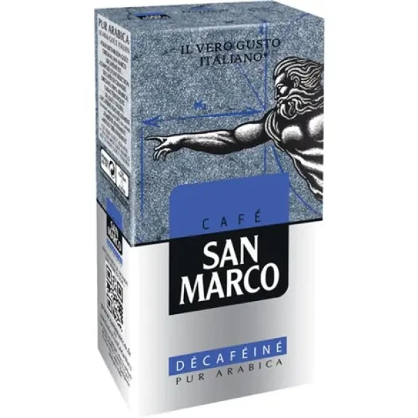 San Marco Décaféiné 250 g / Mletá káva / 100% Arabica / bez kofeínu (3259234238001)