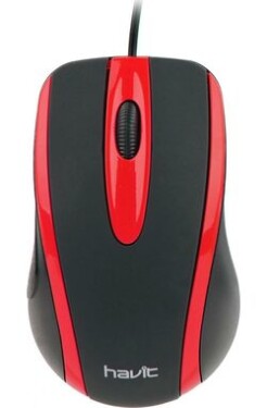 Havit MS753 červeno-čierna / Optická myš / 1000DPI / USB / 1.35 m (MS753-BR)