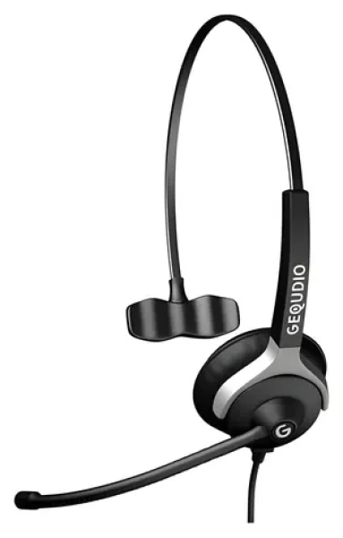 GEQUDIO Headset 1-Ohr čierna / Headset / Mikrofón / 2.5 mm Jack / Káblový (WA9005)