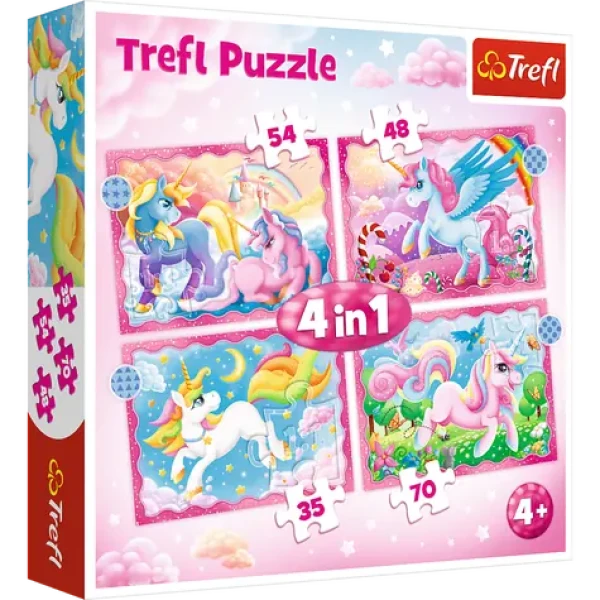 Trefl - Puzzle - Jednorožce a kúzla 4v1
