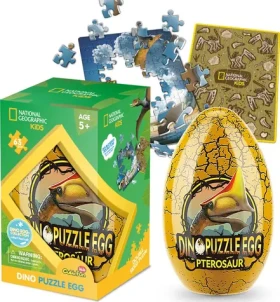 CubicFun Obojstranné puzzle vo vajci National geographic: Pterosaur