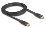 DeLock HDMI plochý 2m čierna / Kábel / 8K / 60 Hz / 48 Gbps / eARC (81002)