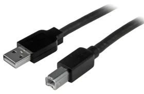 StarTech Aktívny kábel USB-A - USB-B čierna / Kábel USB / 480 Mbit/s / 15 m (USB2HAB50AC)