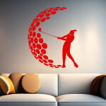 Veselá Stena Samolepka Golf Farba: modrá, Veľkosť: 60 x 73 cm