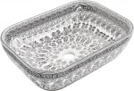 MEXEN - Rita umývadlo na dosku 45 x 32, biela/čierny vzor 21084586