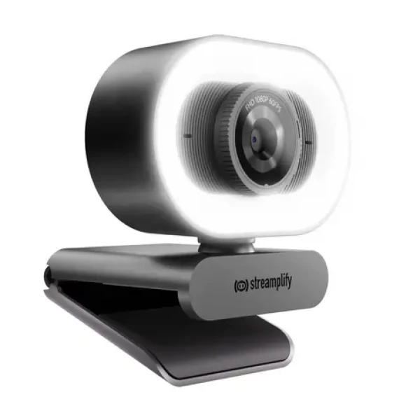 Streamplify Cam PLUS čierna / Webkamera / Full-HD / Auto-Focus / mikrofón / kruhové svetlo (SPCW-CLFH221.11)