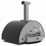 Alfa Forni Classico 4 Hybrid sivá / Pec na pizzu / 500 ° C / 80 x 60 cm / na plyn aj drevo (FXCL-4P-GGRA)