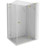 MEXEN/S - Lunar L sprchový kút dvere krídlové pravá 70 x 80, transparent, zlato 834L-070-080-50-00-P