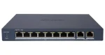 HIKVISION DS-3E1510P-EI/M(B) / Switch / 8x Gigabit PoE / 2x Gigabit Uplink / Super PoE 80 W / dosah 300 m (DS-3E1510P-EI/M(B))