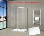 H K - Trostenný sprchovací kút HARMONY U3 70x110x70cm L/P variant vrátane sprchovej vaničky z liateho mramoru SE-HARMONYU311070/THOR-11070