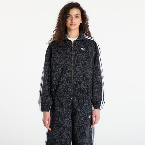 Bunda adidas Firebird Oversized Aop Denim Jacket Black/ Grey Six S