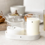 Bastion Collections Skleněný džbánek Black Heart 250 ml