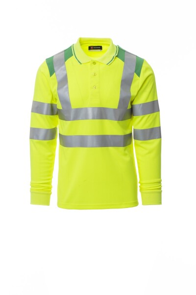 Pánska reflexná polokošeľa Payper GUARD + WINTER Farba: Žltá Fluo/ Zelená, Veľkosť: 4XL (0010770028010204XL)
