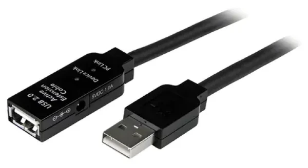 StarTech Aktívny predlžovací kábel USB 2.0 čierna / Kábel USB / AM - AF / 10 m (USB2AAEXT10M)