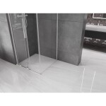 MEXEN/S - Velar L sprchovací kút, posuvné dvere 110 x 110, transparent, chróm 871-110-110-03-01