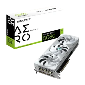 GIGABYTE GeForce RTX 5080 AERO OC SFF 16GB / 2730MHz / 16GB GDDR7 / 256-bit / 1x HDMI + 3x DP / 850W (16) (GV-N5080AERO OC-16GD)