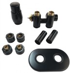 HOPA - THERMCOMBI-SET, stredový ventil s pripojením pre elektrickú tyč - Farba - Čierna , Variant - Ľavá RDTHERMCOMSETLB