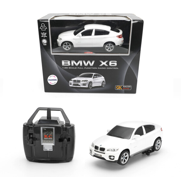 Mamido Mamido Autíčko na diaľkové ovládanie SUV BMW X6 1:28 so svetlami biele