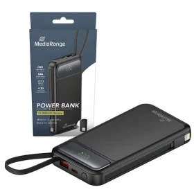 MediaRange Powerbank 10000mAh čierna / Powerbanka / USB-C Power Delivery / Quick Charge / LC displej (MRMA753)