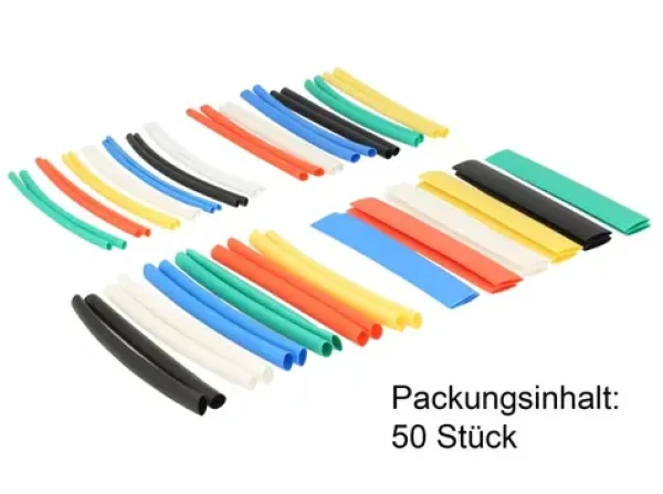 DeLock DeLock set farebných tepelne zmršťovacích trubíc / 50 ks (86279-D)