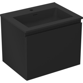 MEXEN/S - Orio kúpeľňová skrinka 60 cm s umývadlom Otis, 1 šuplík, čierna mat 91A10-06047-1-BF71-W18M71