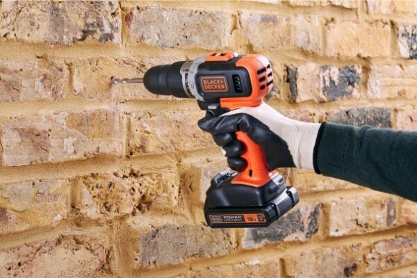 Black&Decker BLACK+DECKER cordless impact drill BCKSB02, 18Volt (orange/black, Li-ion battery 1.5Ah, storage box, 62-piece accessory set)