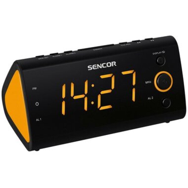 Sencor SRC 170 OR čierna / Rádiobudík / PLL FM (8590669115198)