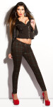 Sexy KouCla pants with square-print black