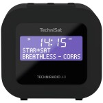 TechniSat TECHNIRADIO 40 0000/2940 rádiobudík, DAB+, FM, s USB nabíjačkou, čierna; 0000/2940
