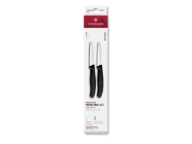 VICTORINOX Swiss Classic Kuchynský nôž 8 cm set 2 ks čierna / rovné a vrúbkované ostrie (6.7493.2)