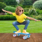 MalPlay Svietiaci skateboard čierny LED RGB KOLIESKA