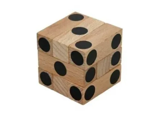 Česká drevená hračka Drevený hlavolam kocka Cube