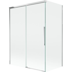 MEXEN/S - Rox vaňová zástena 2-krídlová posuvná 120 + 70 x 150, transparent, chróm 8C9-120-070-01-00