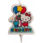 Sviečka na tortu Hello Kitty 7 cm s myškou a balónikmi - Dekora