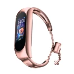 Hurtel kovový remienok pre XIAOMI Mi Band 3/4/5/6 ružová / Remienok / Kovové prevedenie