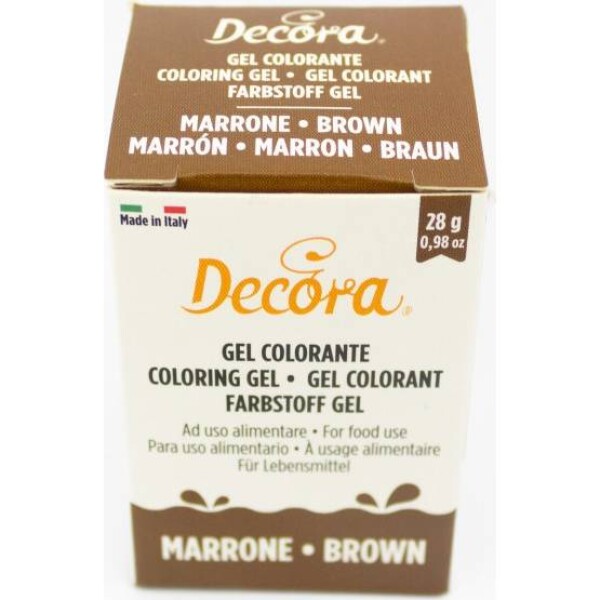 Gélová farba hnedá 28 g - Decora - Decora