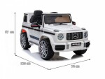 Mamido Elektrické autíčko Mercedes G63 AMG biele