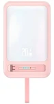 USAMS CD219 XM Series ružová / Power Bank / 10000mAh / Bezdrôtové nabíjanie 15W / PD 20W / Magnetický (10KCD21904)