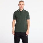 Tričko FRED PERRY Twin Tipped Fred Perry Shirt Court green/ Snow white/ Navy XL