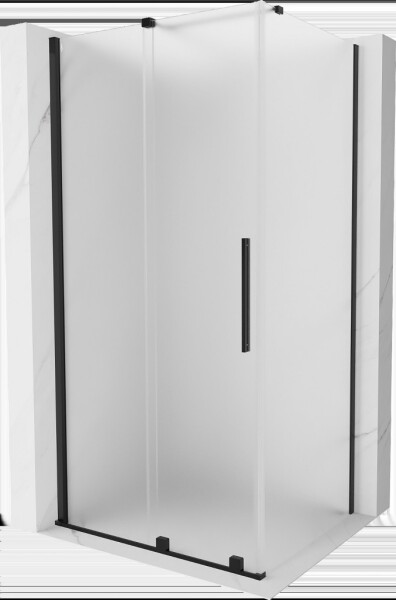 MEXEN/S - Velár sprchovací kút, posuvné dvere 110 x 120, dekor, čierna 871-110-120-31-70