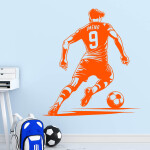 Veselá Stena Samolepka Futbalista s menom Farba: žlutá, Veľkosť: 100 x 109 cm
